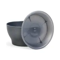 Горшок для цветов с поддоном 0,8 л d14 см h8 см "Фиалочка" серый Горшок для цветов с поддоном 0,8 л d14 см h8 см "Фиалочка" серый