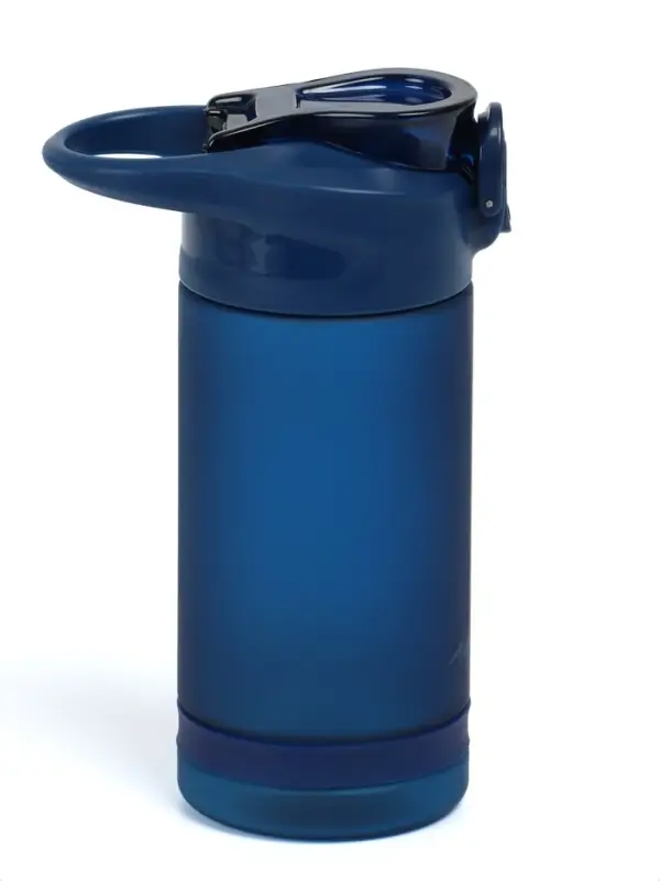 Бутылка для воды onlytop, 550 мл, тритан, с трубочкой, с поильником, синяя