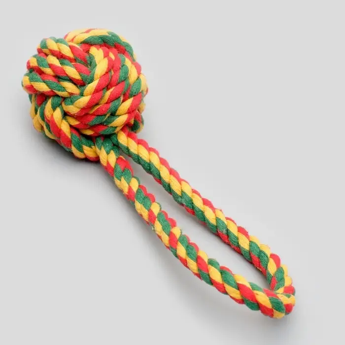 Игрушка канатная &laquo;Мяч с петлей&raquo;, до 65 г, цвет МИКС