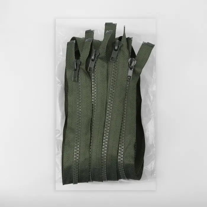 Молния «Трактор», №5, разъёмная, замок автомат, 90 см, хаки