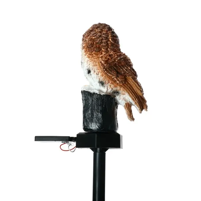 Садовый светильник &laquo;Сова&raquo;, уличный, на солнечной батарее, 45 см, 1 LED, свечение тёплое белое