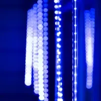 Гирлянда &laquo;Сосульки&raquo; 2.5&times;0.5 м, IP65, прозрачная нить, 288 LED, свечение синее с эффектом стекания, 12 В
