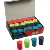 Точилка ErichKrause ClickUp Mini Reef, 1 отверстие, с контейнером, МИКС