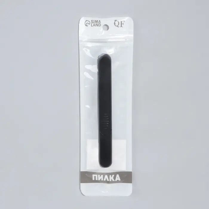 Пилка стеклянная для ногтей, 14.2 см, в футляре, чёрная
