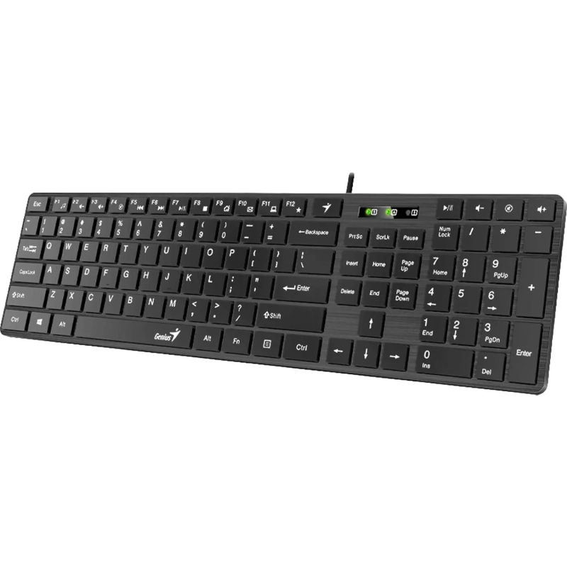 Клавиатура Genius SlimStar 126, USB, 104 , 1.5 м. черный