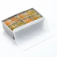 Форма для льда с крышкой &laquo;Заготовка&raquo;, 8 ячеек, 22&times;11.5&times;5 см, силикон, серая
