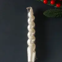 Свеча витая "LUXURY" 25*180 мм, лакированная, белая Свеча витая "LUXURY" 25*180 мм, лакированная, белая