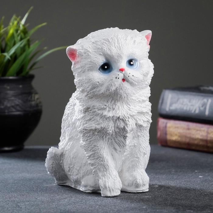 Копилка Копилка "Котенок малый" белый, 16х12см