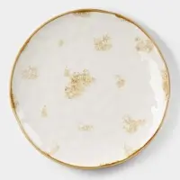Тарелка Доляна Organic Gold, d=27.5 см, фарфор, белая