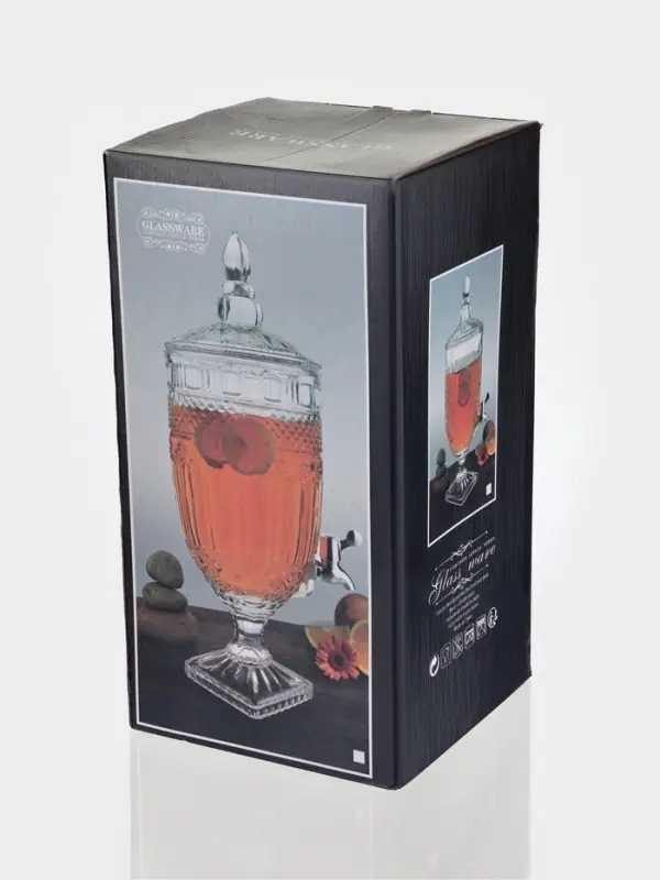 Диспенсер &laquo;Круиз&raquo;, 7 л, 20&times;55 см, на ножке, стекло, прозрачный