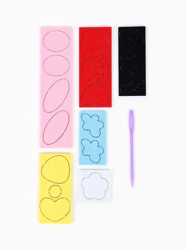 Вышивка по фетру &laquo;Зайка&raquo;, 20.5&times;20.5 см, розовая