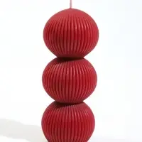 Свеча интерьерная "Шёлковые линии" 4х4х12,3 см, 150 гр, 13 ч, красный