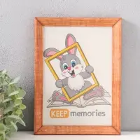 Фоторамка дерево 15х21 см, орех №2 (пластиковый экран)