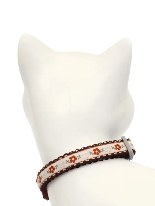 Ошейник для кошек &laquo;По-полюшку&raquo;, 30&times;1 см, с бубенчиком, полиэстер, коричневый