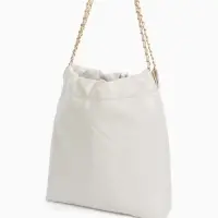 Сумка - мешок женская без застёжки, 35&times;7&times;33 см, со стёжкой, белая