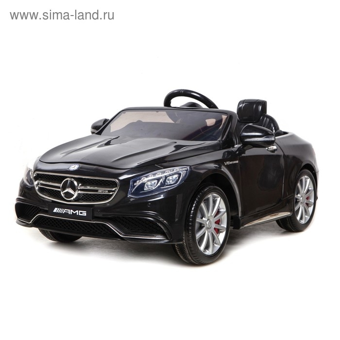 Электромобиль MERCEDES-BENZ S63 AMG, EVA колёса, кожаное сидение, цвет чёрный Электромобиль MERCEDES-BENZ S63 AMG, EVA колёса, кожаное сидение, цвет чёрный