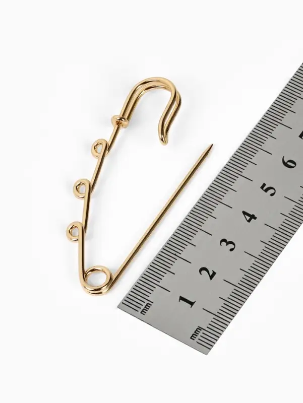Булавка для подвесок PO-065 №04, (набор 2 шт.) 65&times;5 мм, цвет золото