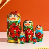 Матрёшка дерево &laquo;Любава&raquo;, 5-ти кукольная, 11 см, ручная работа, МИКС