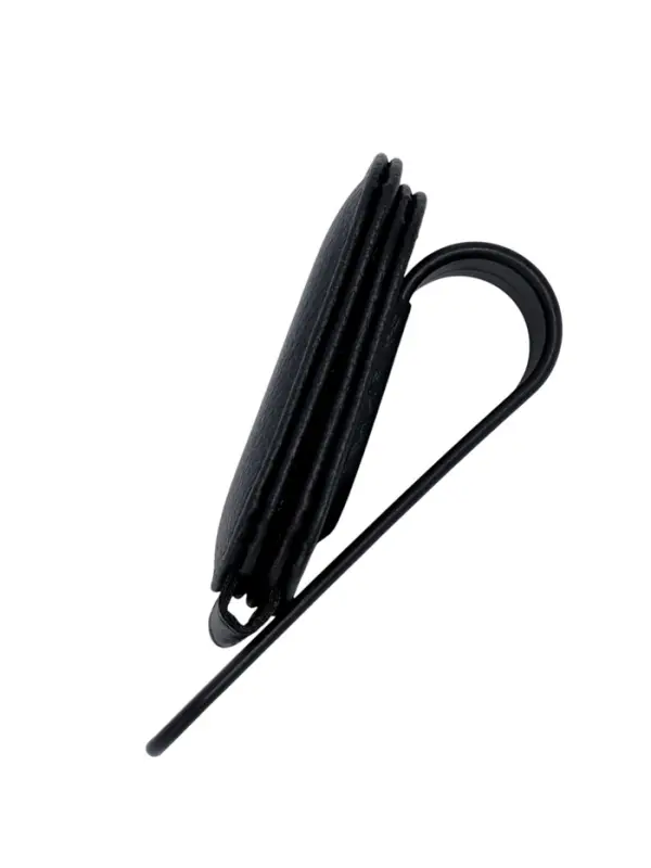 Держатель для очков автомобильный, кожаный, черный Держатель для очков автомобильный, кожаный, черный