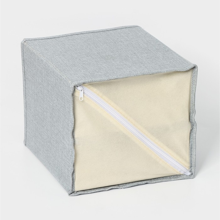 Короб LaDо́m «Франческа», 2 выдвижных ящика, 22×22×20,5 см, серо-голубой Короб LaDо́m «Франческа», 2 выдвижных ящика, 22×22×20,5 см, серо-голубой