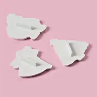 Плунжеры кондитерские Доляна &laquo;Новый год&raquo;, набор 3 шт., пластик, белые