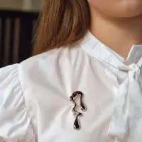 Брошь &laquo;Капли воска&raquo; таяние, из металла, цвет серебро