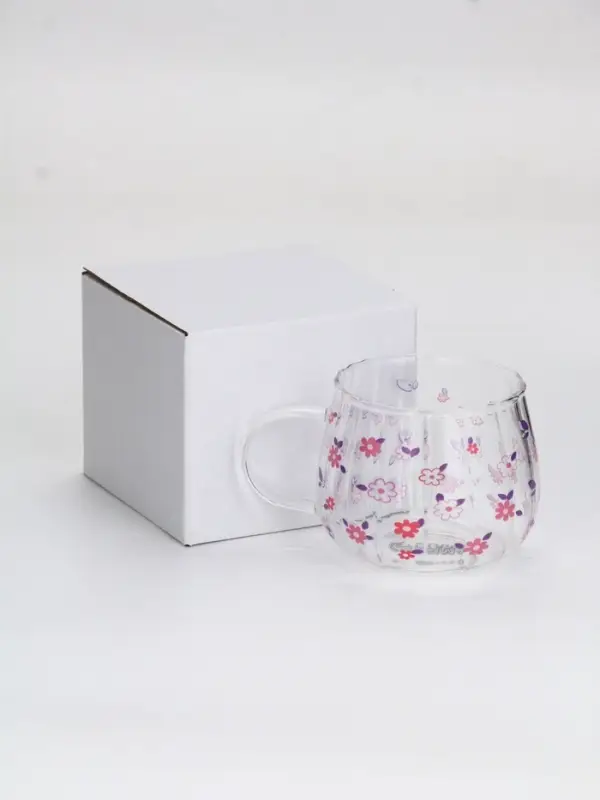 Кружка стеклянная «Цветы», 350 мл Кружка стеклянная «Цветы», 350 мл
