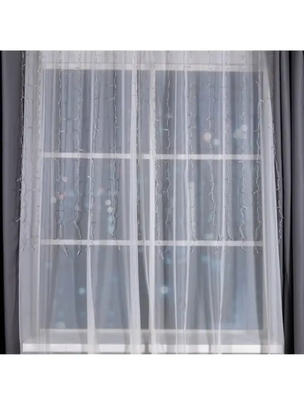 Гирлянда &laquo;Занавес&raquo; 2&times;1.5 м, IP20, прозрачная нить, 360 LED, свечение жёлтое, 8 режимов, 220 В