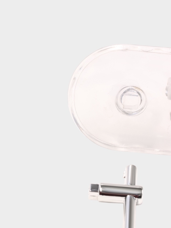 Держатель для швабр настенный самоклеящийся, прозрачная основа, 16х6х6 см Держатель для швабр настенный самоклеящийся, прозрачная основа, 16х6х6 см