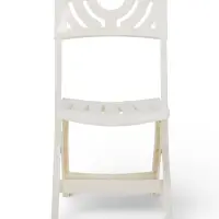 Стул садовый Decorona DeRiviera, 46&times;50&times;82 см, складной, пластиковый, белый