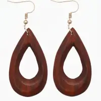 Серьги &laquo;Капля&raquo;, 4.8&times;2.7 см, дерево соно