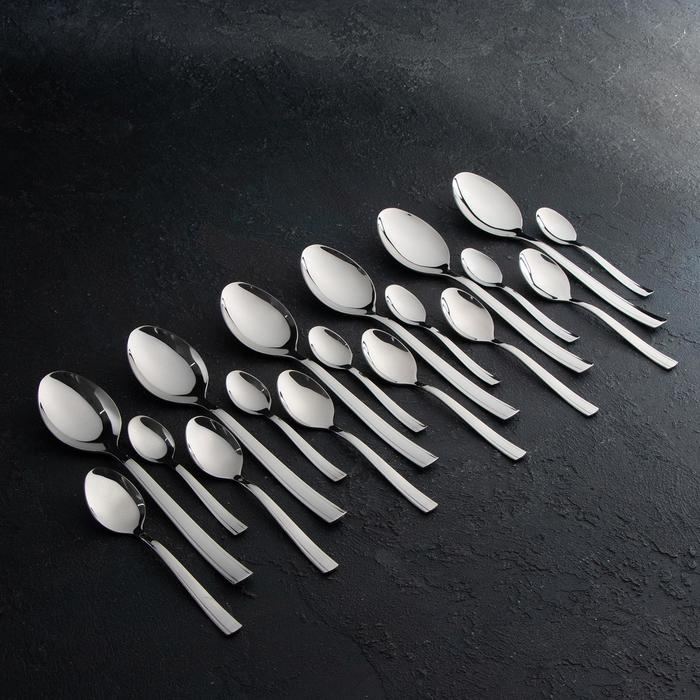 Набор столовый &laquo;Торжество&raquo;, 30 предметов, толщина 2 мм, декоративная коробка, цвет серебряный