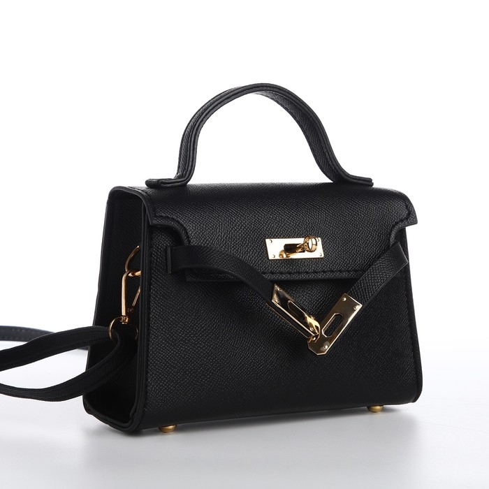 Сумка женская-мессенджер, цвет черный 19*13*7 см Сумка женская-мессенджер, цвет черный 19*13*7 см