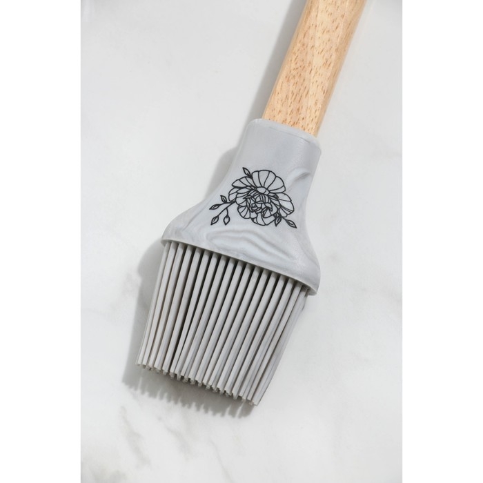 Кисть силиконовая кулинарная «Для вкусных блюд», 11.5 × 27 см Кисть силиконовая кулинарная «Для вкусных блюд», 11.5 × 27 см