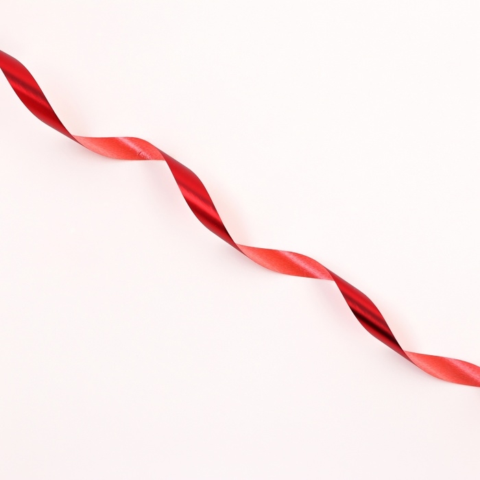 Лента для декора и подарков Лента для декора и подарков "Металлик", 1,2см х 45м, красная