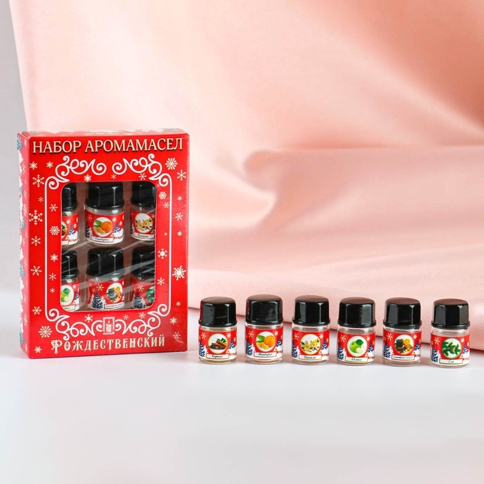 Набор эфирных масел Набор эфирных масел "Рождественский", 6 штук по 3 мл, Богатство Аромата