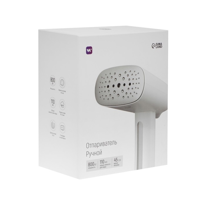 Отпариватель Windigo LO-01, ручной, 800 Вт, 110 мл, 1 режим, 18 г/мин, 220 Вт, белый Отпариватель Windigo LO-01, ручной, 800 Вт, 110 мл, 1 режим, 18 г/мин, 220 Вт, белый