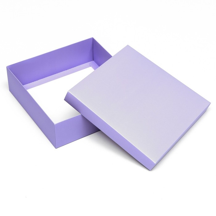 Коробка подарочная складная, упаковка, крышка-дно, сиреневая, 20 х 20 х 6 см Коробка подарочная складная, упаковка, крышка-дно, сиреневая, 20 х 20 х 6 см
