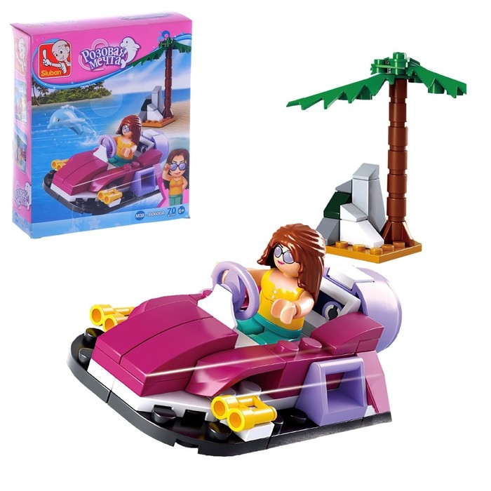 Конструктор Розовая Мечта &laquo;Мини-катер&raquo;, 70 деталей