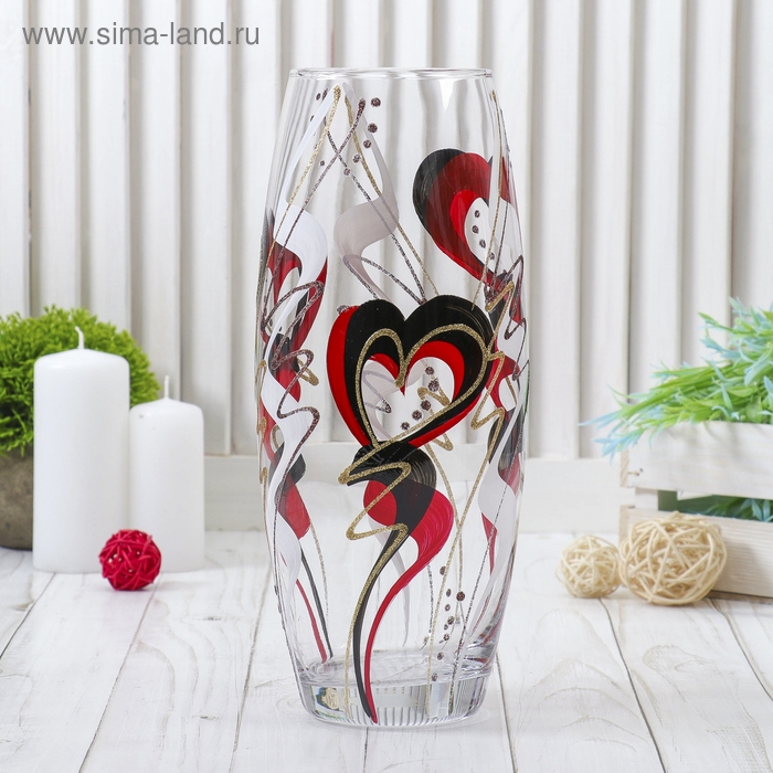 Ваза  Ваза "Абстракция №1" овал d-7х10х26 см