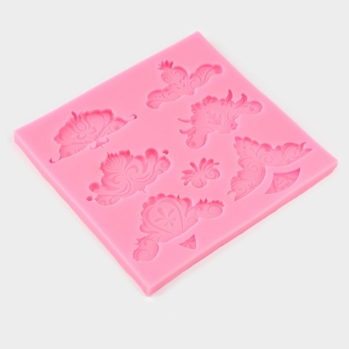 Молд «Валери», силикон, 13,6×12,6×0,8 см, цвет розовый Молд «Валери», силикон, 13,6×12,6×0,8 см, цвет розовый