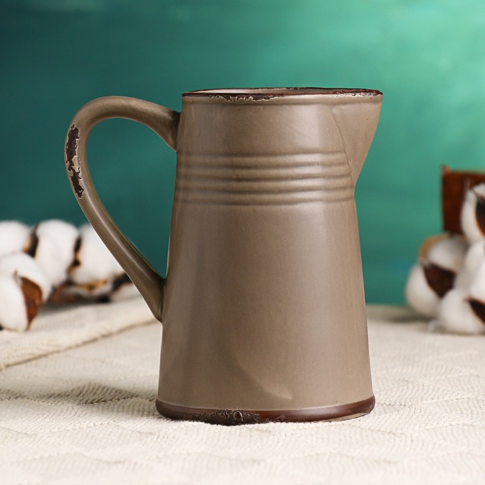 Кашпо Кашпо "Оливер" серое, 7х13х14см