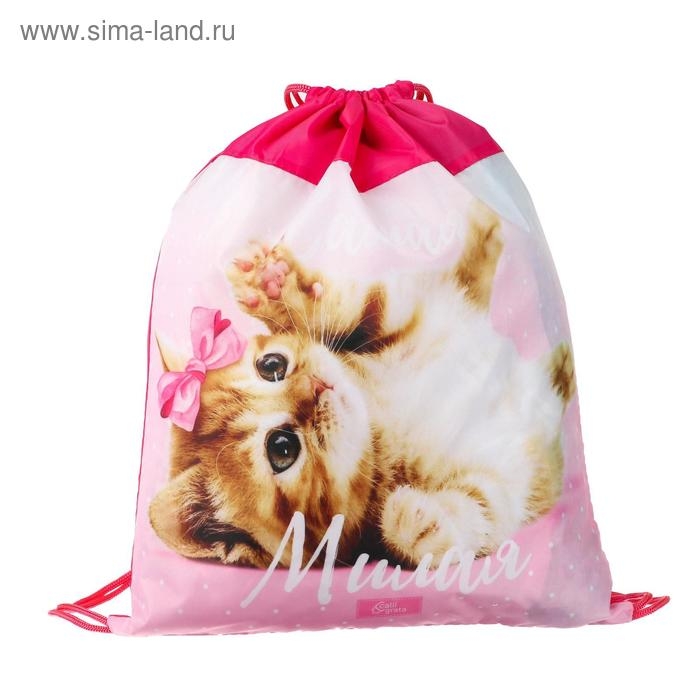 Мешок для обуви 420 х 340 мм, Calligrata МСО-5С, (мягкий полиэстер, плотность 210D), "Самая милая"