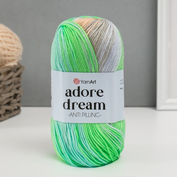 Пряжа Пряжа "Adore Dream" 100% акрил антипиллинг 280м/100г (1052 салат-беж)