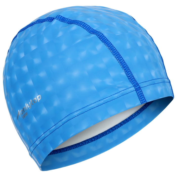 Шапочка для плавания взрослая ONLYTOP, тканевая, обхват 54-60 см