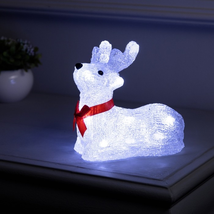 Светодиодная фигура «Оленёнок» 15 × 16 × 10 см, акрил, 20 LED, батарейки АА × 3 (не в комплекте), свечение белое Светодиодная фигура «Оленёнок» 15 × 16 × 10 см, акрил, 20 LED, батарейки АА × 3 (не в комплекте), свечение белое