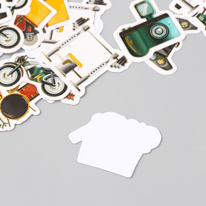 Наклейки для творчества Наклейки для творчества "Мужские увлечения" тиснение серебро набор 48 шт 9х7х0,8 см