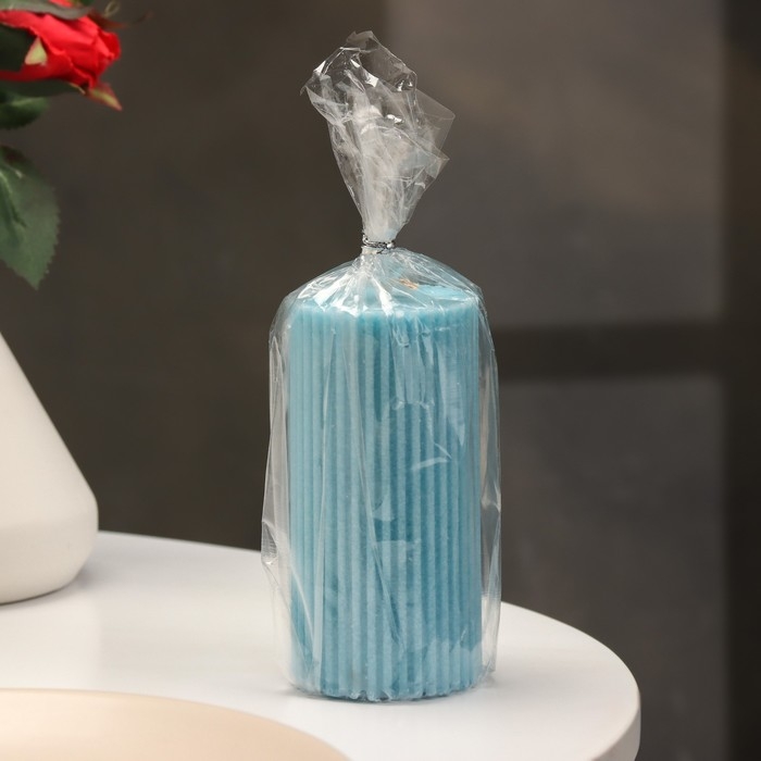 Свеча-цилиндр с гранями, 5х10 см, нива, 6 ч Свеча-цилиндр с гранями, 5х10 см, нива, 6 ч