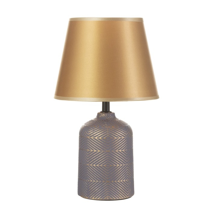 Настольная лампа Настольная лампа "Гелия" Е27 40Вт баклажановый-золотой 20х20х32 см