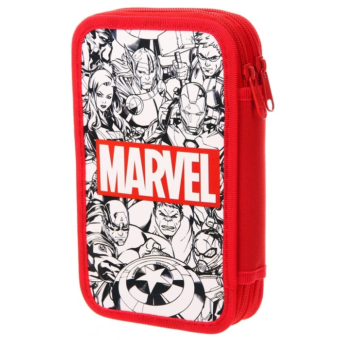 Пенал 2 секции,125х205х40 мм, ламинированный картон, Мстители Пенал 2 секции,125х205х40 мм, ламинированный картон, Мстители